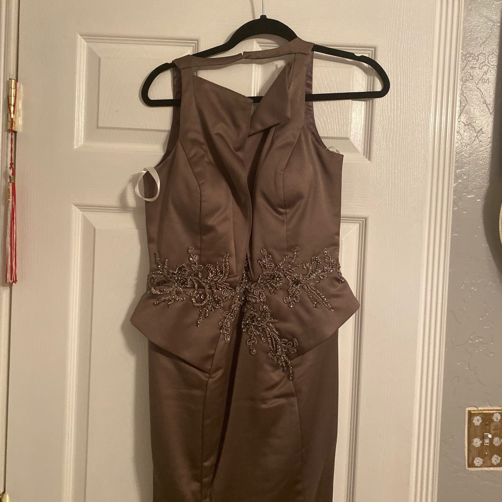 Pewter evening gown